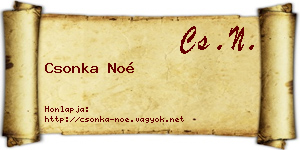 Csonka Noé névjegykártya