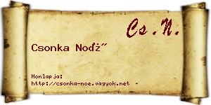 Csonka Noé névjegykártya