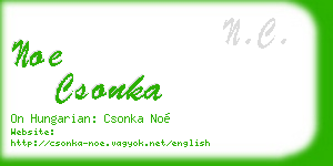 noe csonka business card